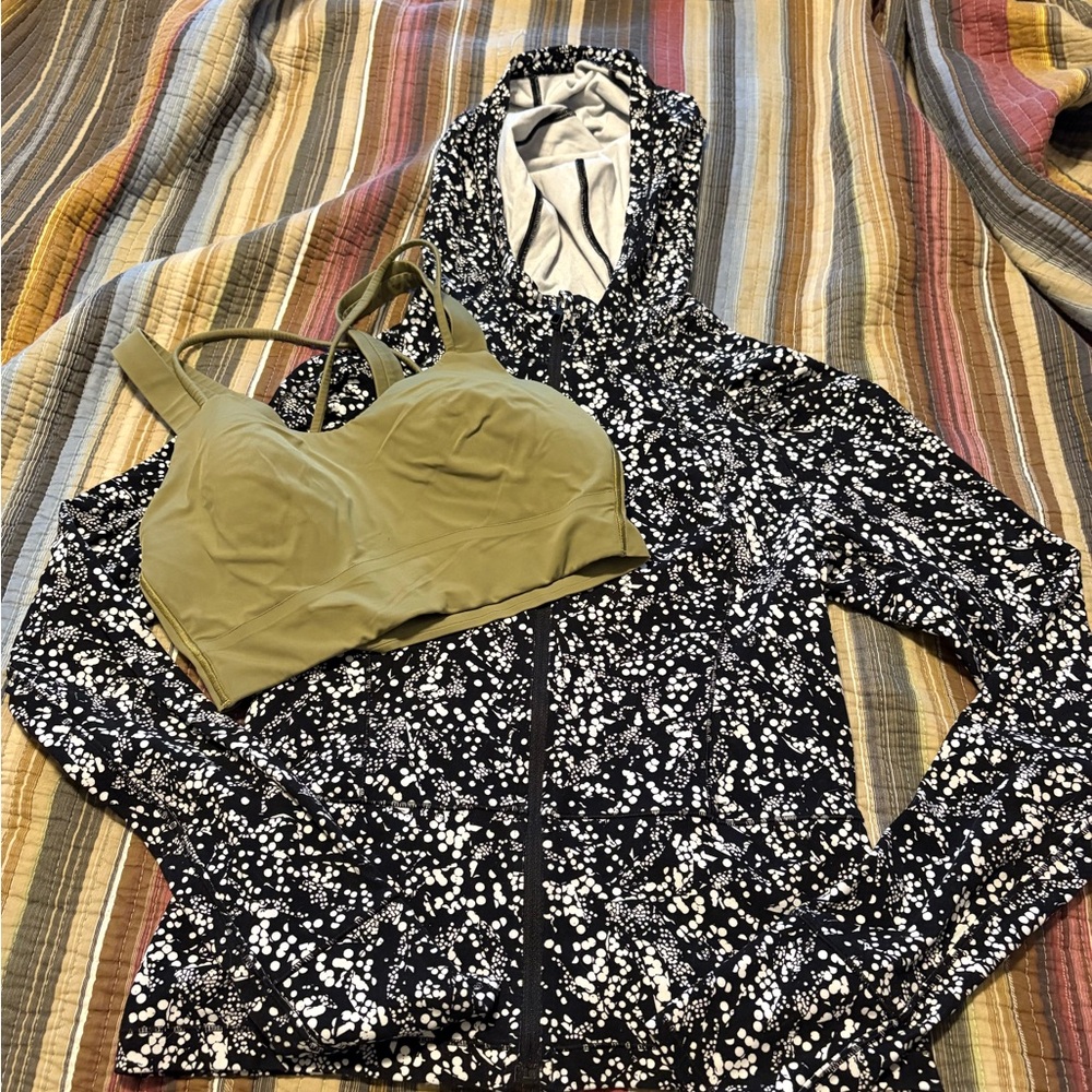 Lululemon Athletica Jacket and Like a Cloud Sports Bra